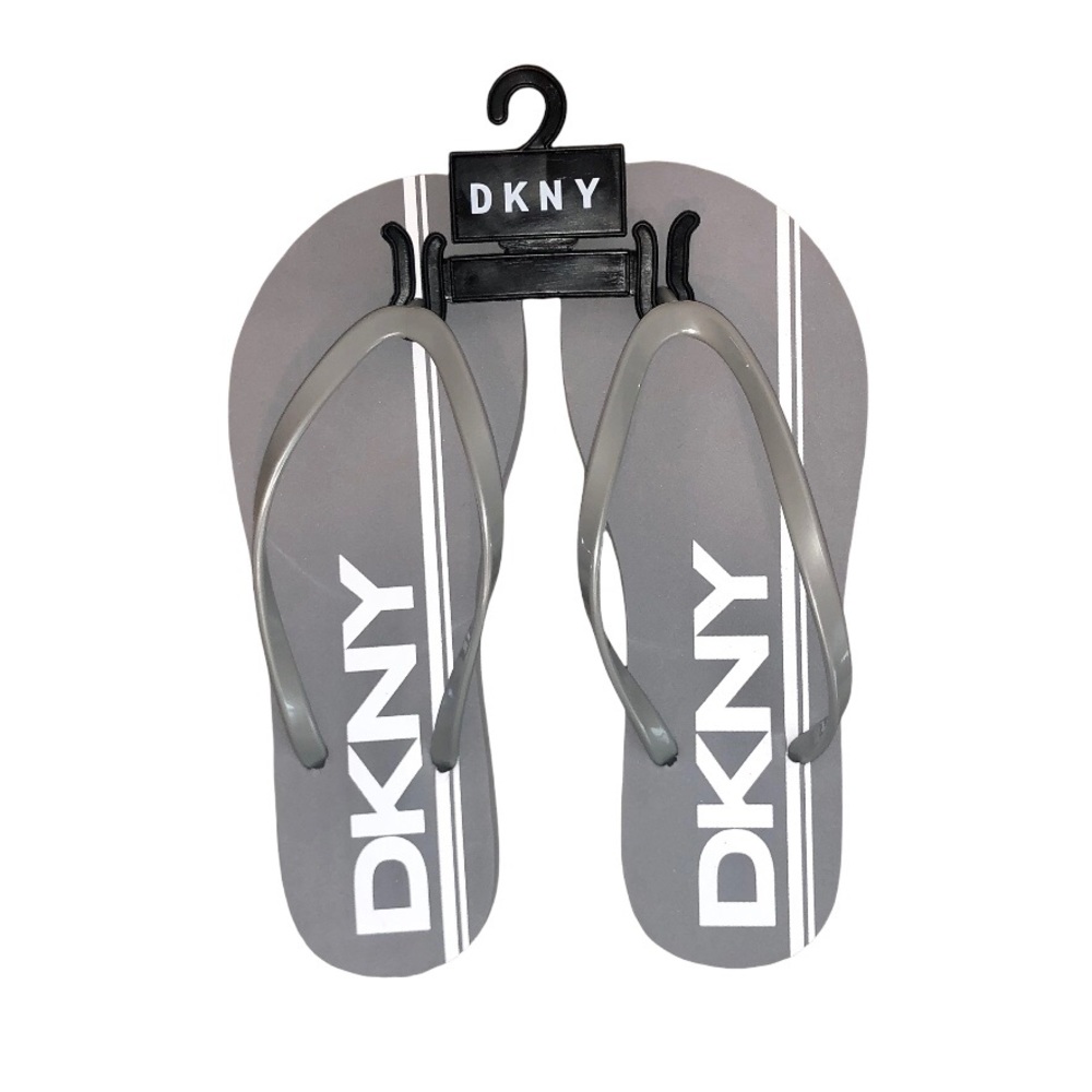 NWT - DKNY Sandals Flip Flops Grey